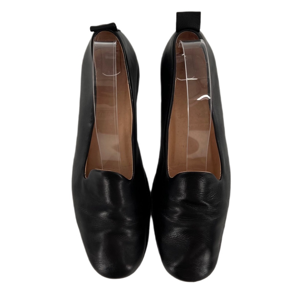 Bally Alba flats 6 black Italian leather smoking loafers old money minimalist - Picture 2 of 12